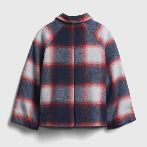 NWT GAP Size S youth Plaid wool jacket - Picture 3 of 4